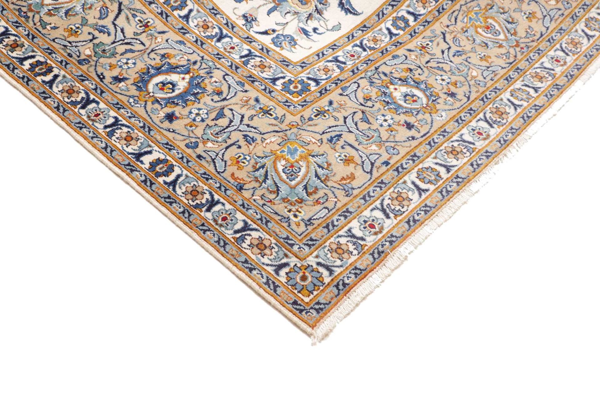 Hand-Knotted Wool Kashan Persian Rug, 307 × 429 cm