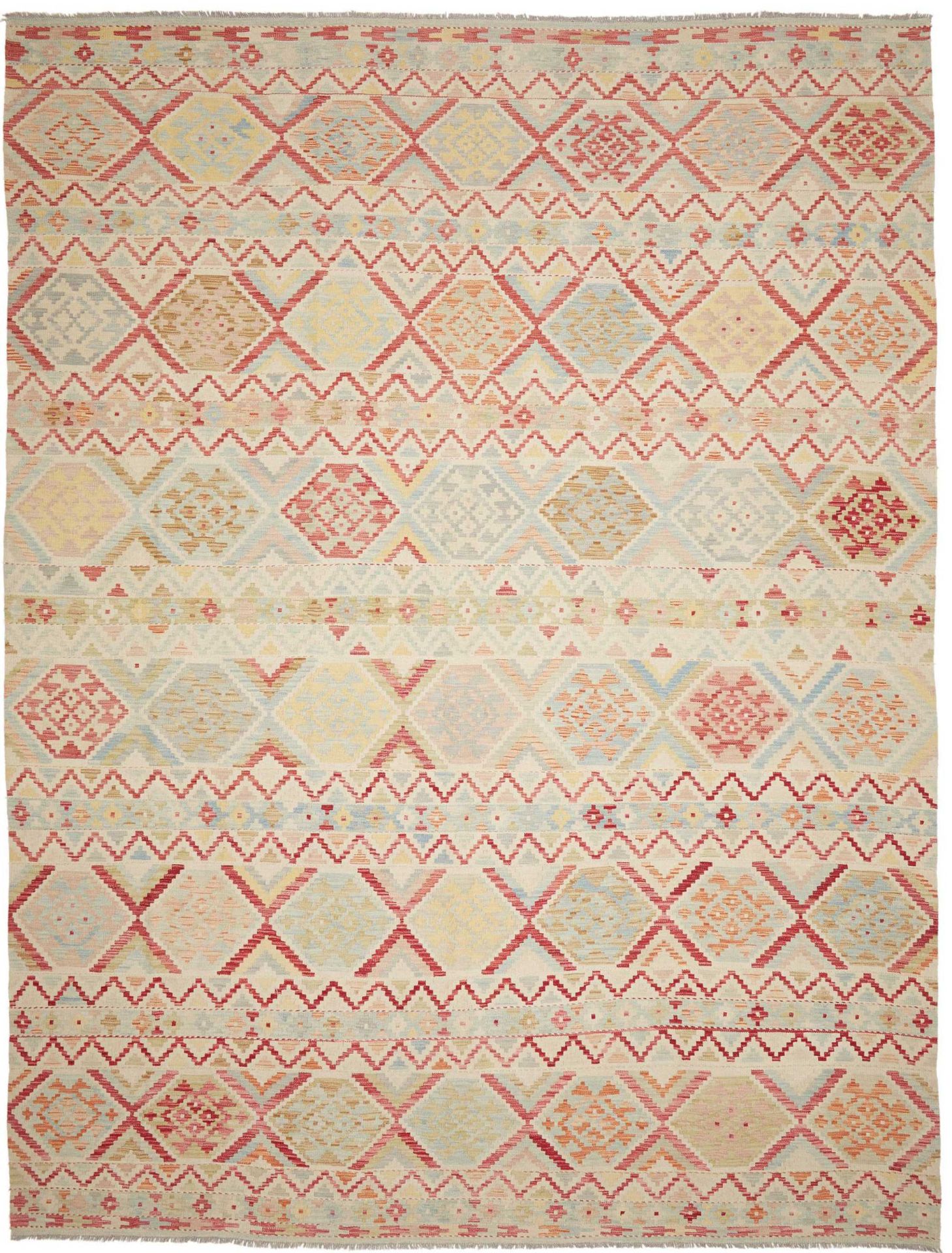 Kilim Pakistani Rug 307 × 401 cm, Wool, hand-woven