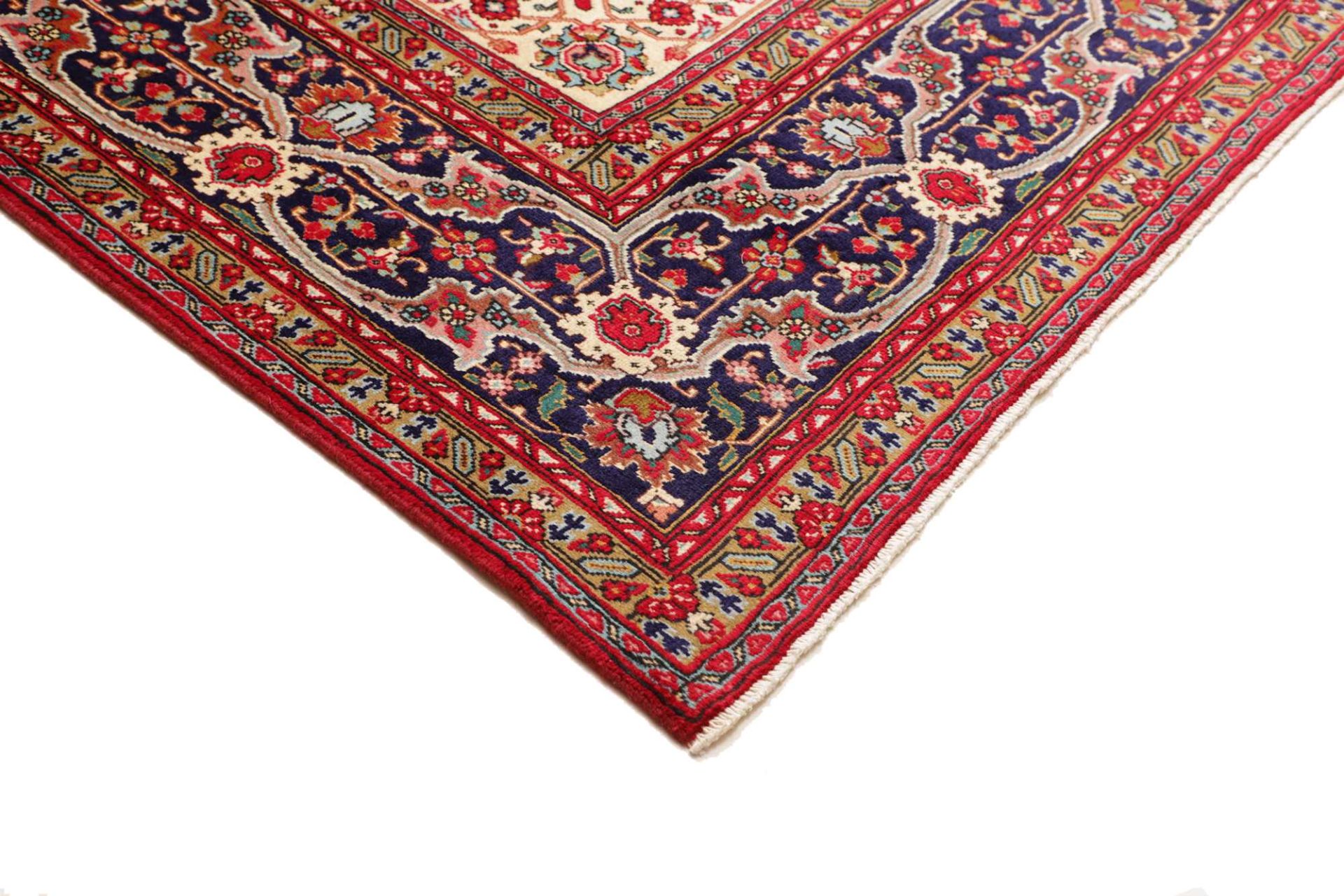 Hand-Knotted Wool Tabriz Persian Rug, 301 × 399 cm