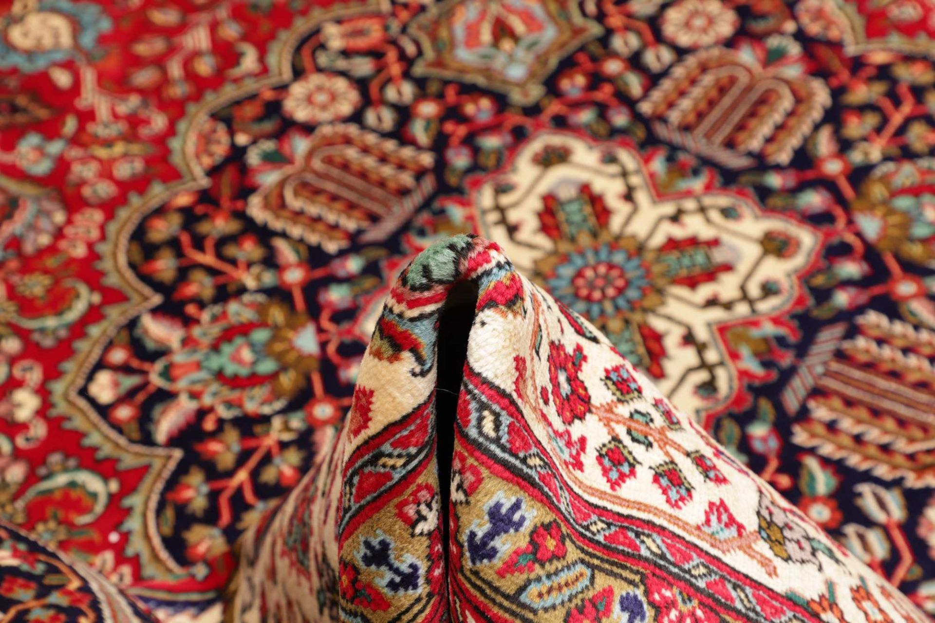 Hand-Knotted Wool Tabriz Persian Rug, 301 × 399 cm