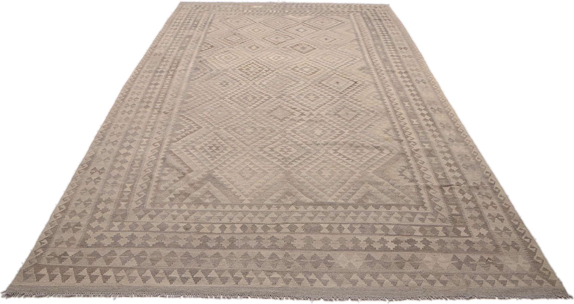 Hand-Woven Wool Kilim Afghan Rug, 272 × 460 cm