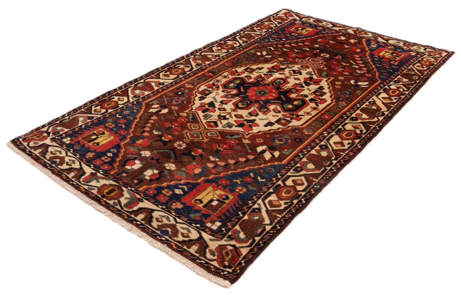 perserteppich-bakhtiar-262-x-151-cm-wolle-handgeknuepft-antik-5 Antique Wool Bakhtiari Persian Rug, 262 × 151 cm