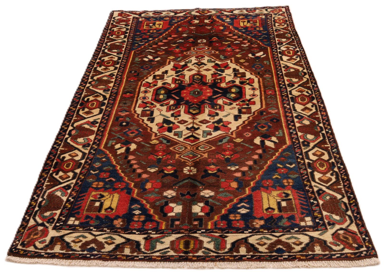 perserteppich-bakhtiar-262-x-151-cm-wolle-handgeknuepft-antik-8 Antique Wool Bakhtiari Persian Rug, 262 × 151 cm