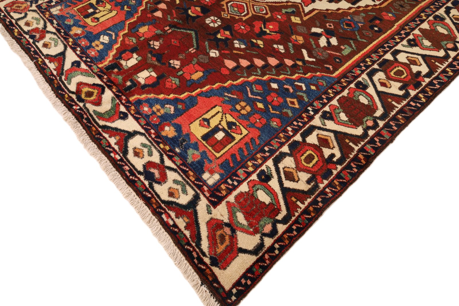 perserteppich-bakhtiar-262-x-151-cm-wolle-handgeknuepft-antik-9 Antique Wool Bakhtiari Persian Rug, 262 × 151 cm