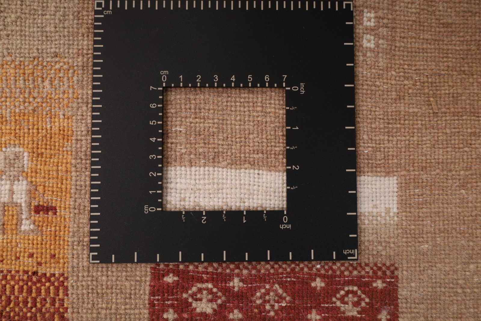orientteppich-indien-251-x-179-cm-wolle-handgeknuepft-rot-orange-8 Hand-Knotted Wool Loribaft Indian Rug, 251 × 179 cm