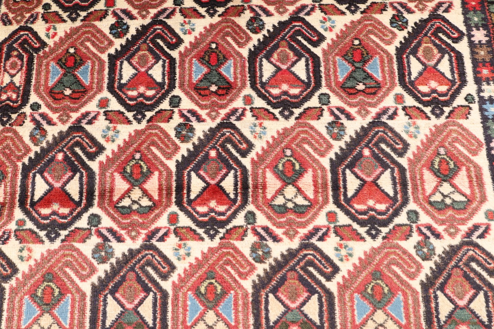 Afshar Persian Rug — hand-knotted, 339 × 90 cm, Wool