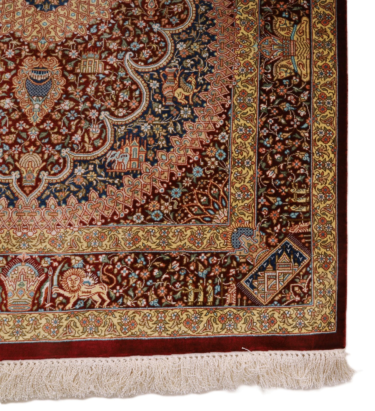 Qom Persian Rug 118 × 80 cm, Silk, hand-knotted