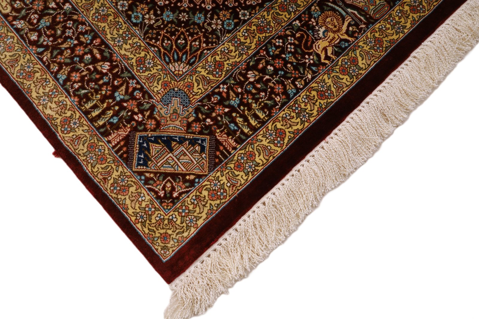 Qom Persian Rug 118 × 80 cm, Silk, hand-knotted