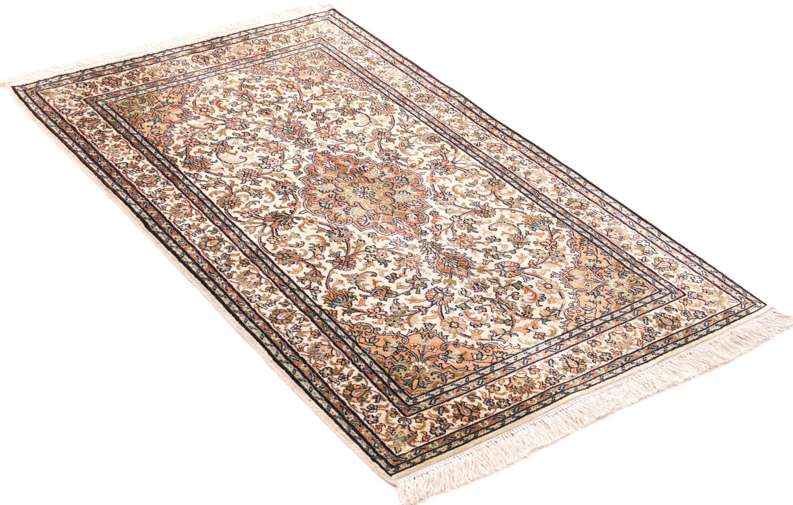 Kashmir Indian Rug 129 × 81 cm, Silk, hand-knotted