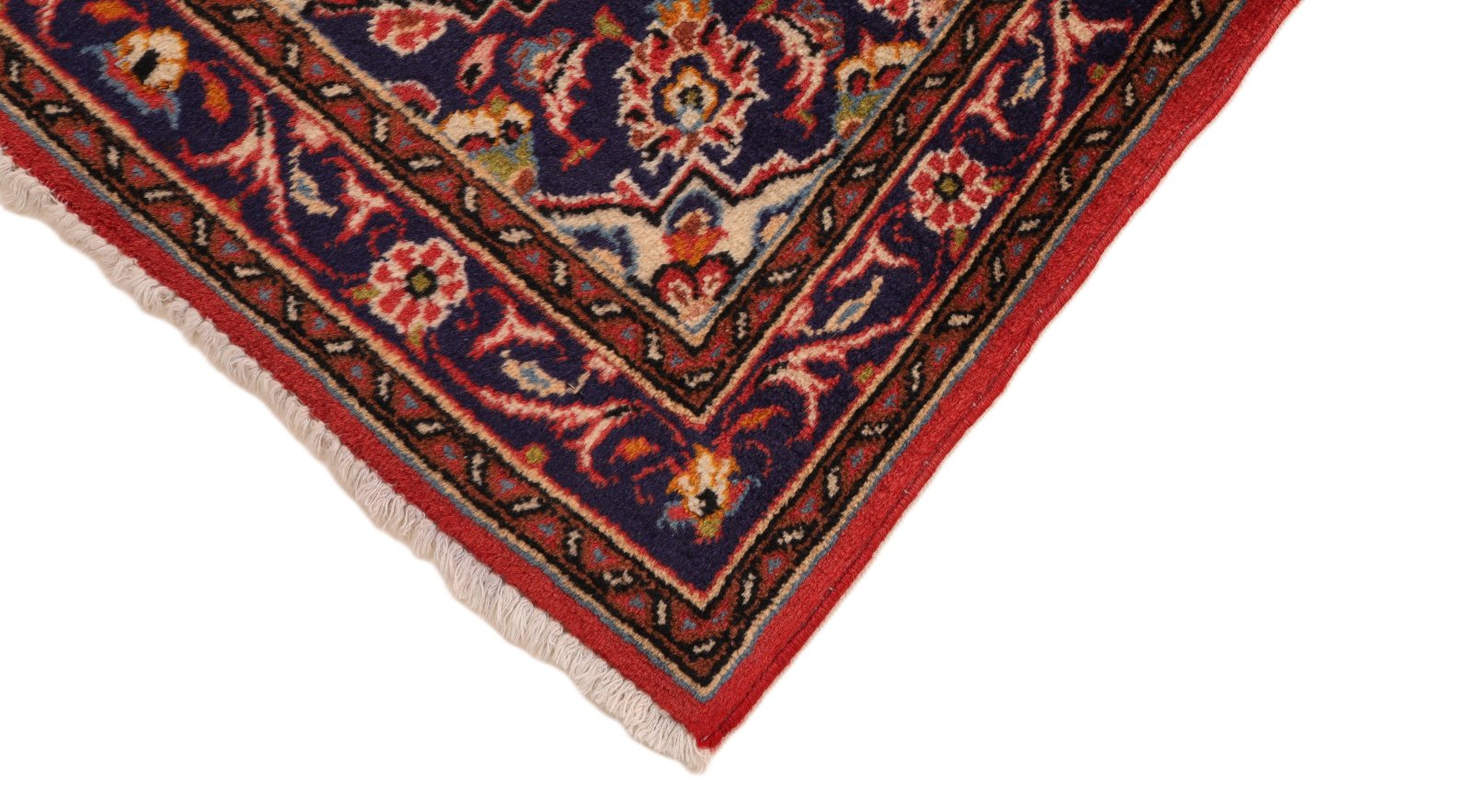 Hand-Knotted Wool Kashan Persian Rug, 148 × 79 cm