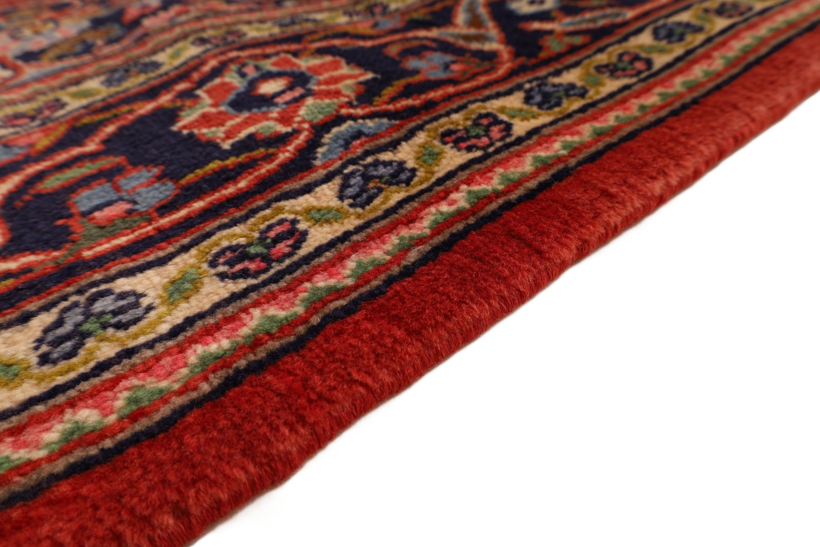 Hand-Knotted Wool Kashan Persian Rug, 164 × 106 cm