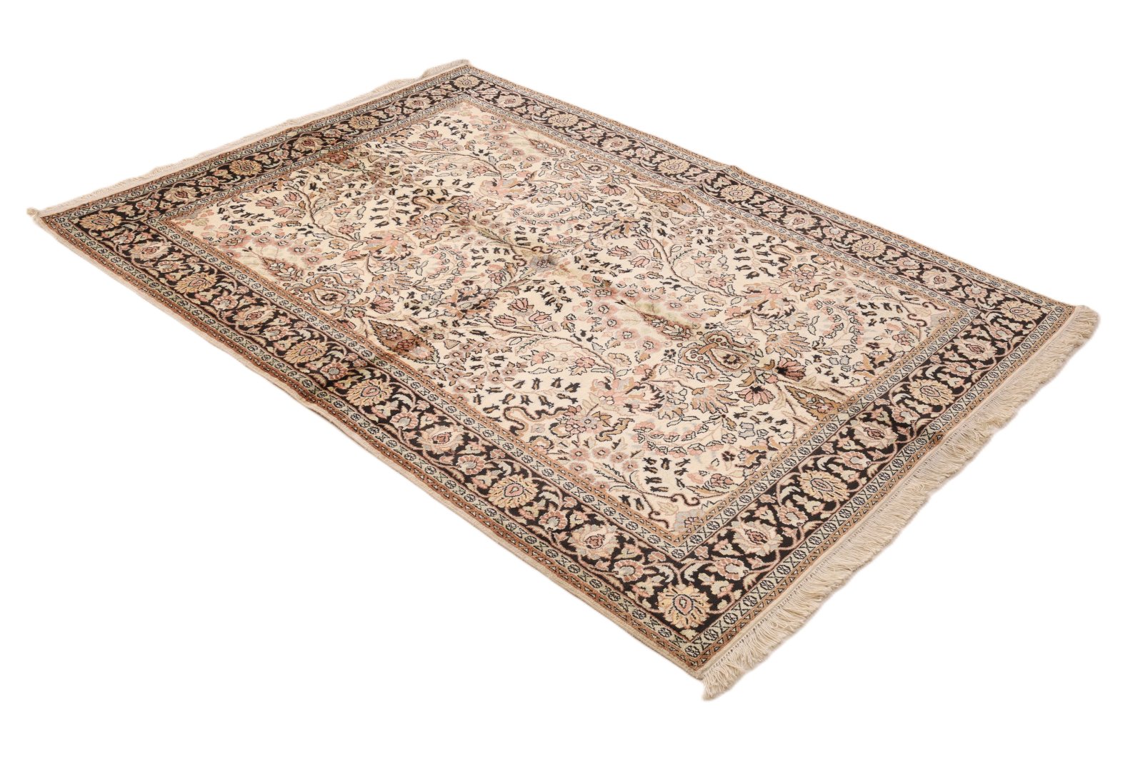 Kashmir Indian Rug 215 × 160 cm, Silk, hand-knotted