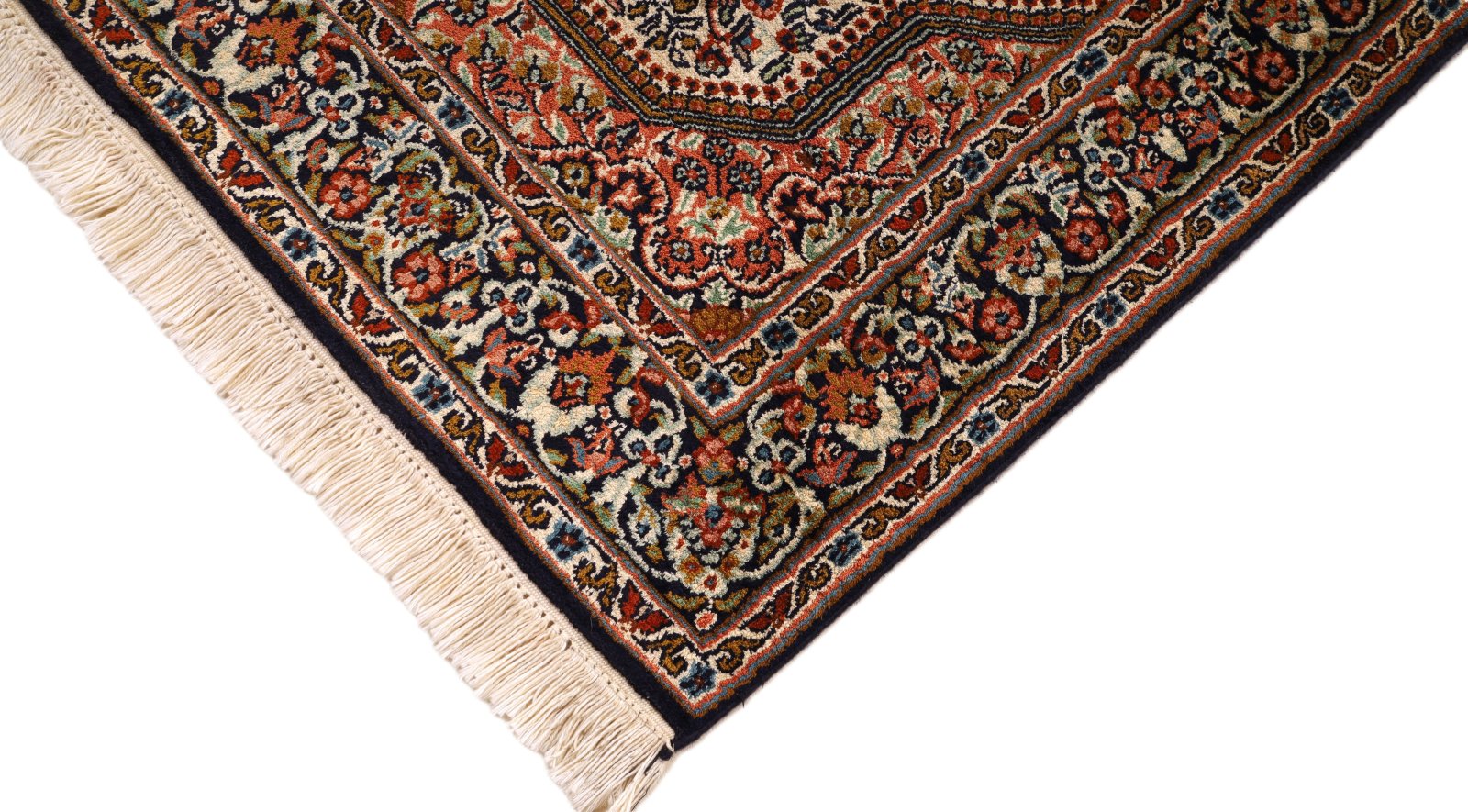 Kashmir Indian Rug — hand-knotted, 122 × 83 cm, Silk
