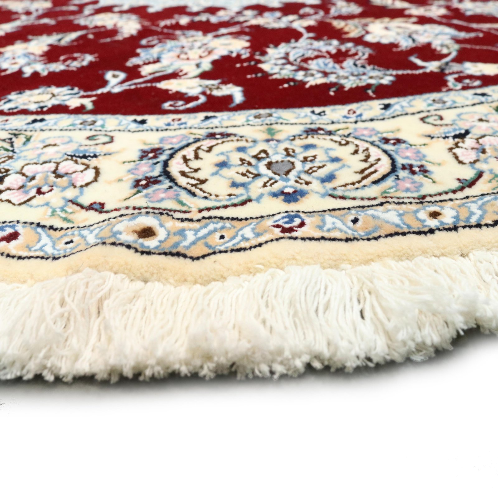 Nain Persian Rug — hand-knotted, 145 × 145 cm, Wool & Silk